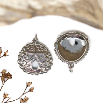 Platinum Plated 18.5mm Sand Dollar Charm