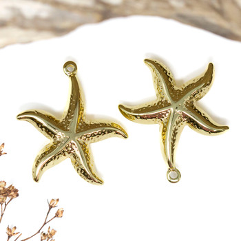 18kt Gold Plated 30mm Starfish Charm
