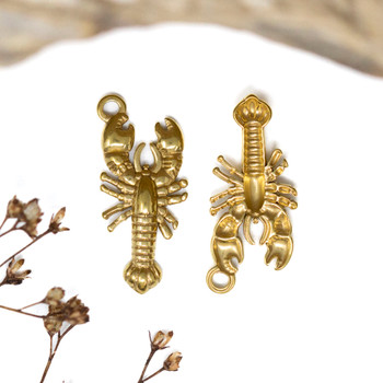 Gold Plated Stainless Steel 22x10mm Lobster Charm