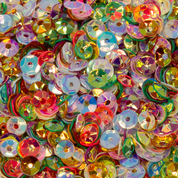 Sequin Beads 4.5mm Pastel Mix  Faceted Round - Approx. 1,000 Pieces