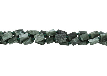 Seraphinite Natural 8-12mm Faceted Tube