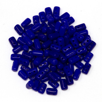 Matubo Czech Glass Rulla Beads -- Opaque Blue