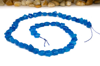 Jade Polished 8mm Round Dyed Dark Blue