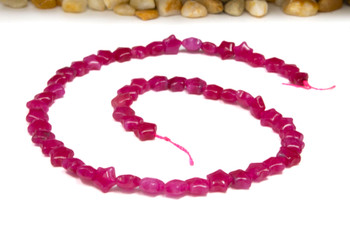 Jade Polished 8mm Round Dyed Dark Pink