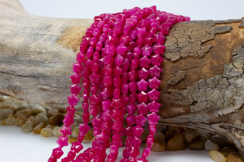 Jade Polished 8mm Round Dyed Dark Pink