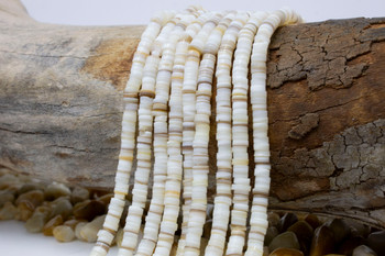 Natural Shell 5mm Polished Heishi
