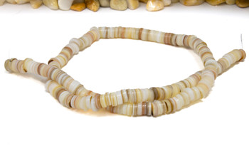 Natural Shell 6mm Polished Heishi