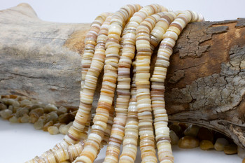 Natural Shell 8.5mm Polished Heishi