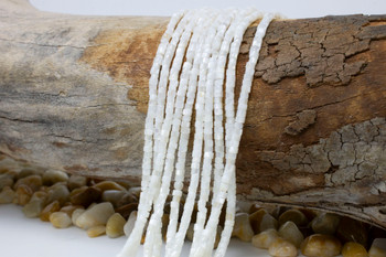 Mother of Pearl Shell White Polished 2x3mm Wheel