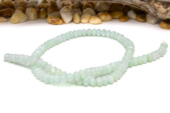 Natural Shell Polished 4x6mm Dyed Mint Rondelle