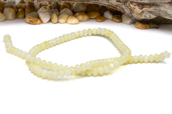 Natural Shell Polished 4x6mm Dyed Buttercup Rondelle