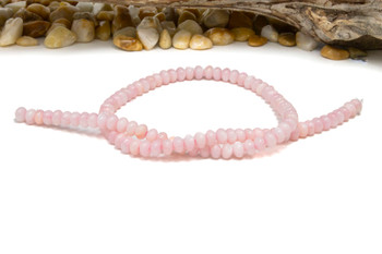 Natural Shell Polished 4x6mm Dyed Pastel Pink Rondelle