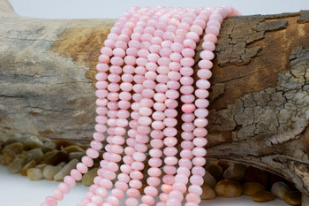 Natural Shell Polished 4x6mm Dyed Pastel Pink Rondelle