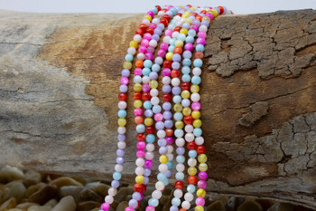 Natural Shell Polished 3mm Dyed Mix Round