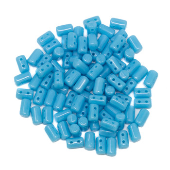 Matubo Czech Glass Rulla Beads -- Blue Turquoise
