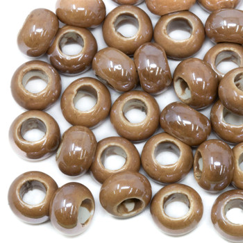 Ceramic 8x13mm Peru Large Hole Bead - Sold Individually