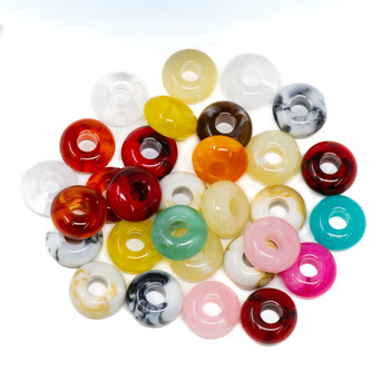 Imitation Gemstone - 7x14mm Acrylic Rondelle 5mm Hole  -Variety Mix - Package of 30