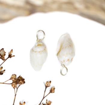 Silver Wrap Spiral Shell Charm