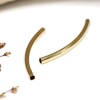 Gold Plated 40x5mm Curved Tube