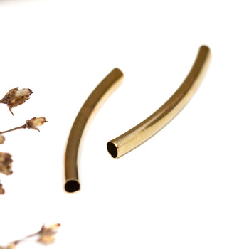 Gold Plated 30x3mm Curved Tube