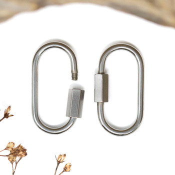 Stainless Steel 26x14mm Carabiner Clasp