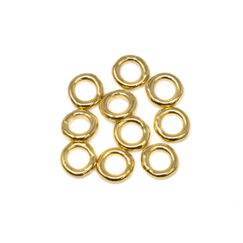 14K Gold Filled 4mm Round 19 Gauge CLOSED Jump Rings - 10 Pieces