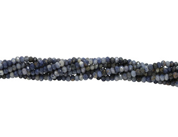 Sapphire Polished 3mm Faceted Rondelle