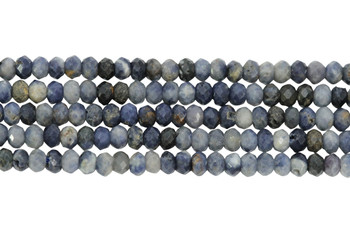 Sapphire Polished 3mm Faceted Rondelle
