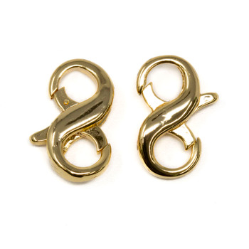 Gold Plated 27x16mm "S" Parrot Clasp