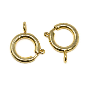 Gold Plated 12mm Spring Ring Clasp
