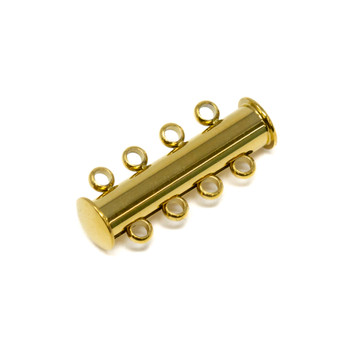 Gold Plated Stainless Steel 4 Strand Slide Clasp