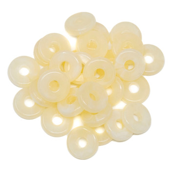 Imitation Gemstone 4x15mm Acrylic Light Buttercup Disc - 5mm Hole - 30 Beads