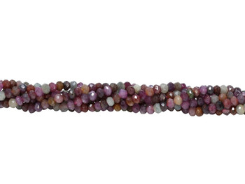 Sapphire Multi Color Polished 3x4mm Faceted Rondelle