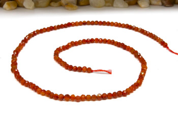 Carnelian Polished 3mm Faceted Round