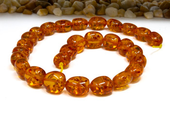 Imitation Amber Approx. 13x15mm Nuggets