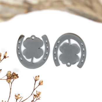 Stainless Steel 17mm Cactus Moon & Stars Charm