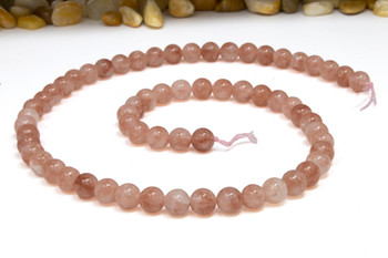 Jade Polished 6mm Round Dyed Dusty Rose