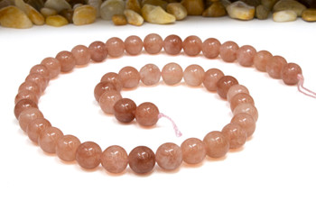 Jade Polished 8mm Round Dyed Dusty Rose