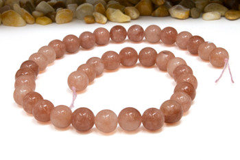 Jade Polished 10mm Round Dyed Dusty Rose