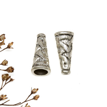 Silver Plated  Alloy 18x8mm Tibetan Cone
