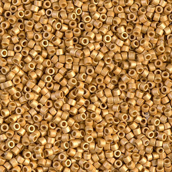 Delicas Size 11 Miyuki Seed Beads -- 1832F Duracoat Galvanized Gold Matte