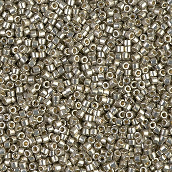 Delicas Size 11 Miyuki Seed Beads -- 1851 Duracoat Galvanized Light Smokey Pewter