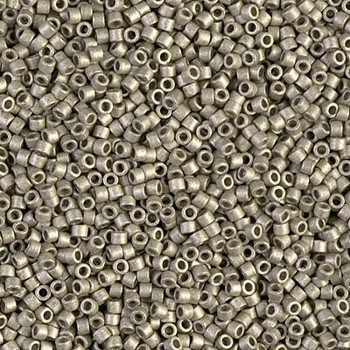 Delicas Size 11 Miyuki Seed Beads -- 1851F Duracoat Galvanized Light Smokey Pewter Matte