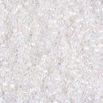 Delicas Size 11 Miyuki Seed Beads -- 222 White Opal AB 