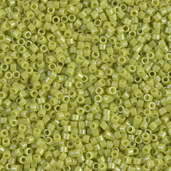 Delicas Size 11 Miyuki Seed Beads -- 262 Opaque Chartreuse Luster