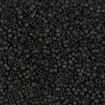 Delicas Size 11 Miyuki Seed Beads -- 310 Black Matte