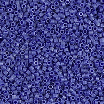 Delicas Size 11 Miyuki Seed Beads -- 361 Metallic Sapphire Blue Matte