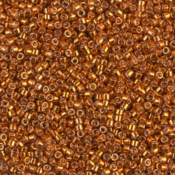 Delicas Size 11 Miyuki Seed Beads -- 421 Galvanized Dyed Tangerine