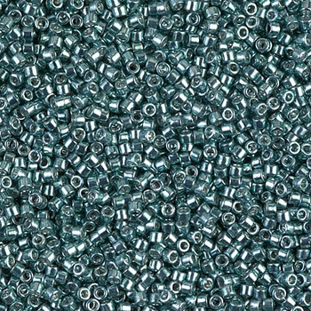 Delicas Size 11 Miyuki Seed Beads -- 432 Galvanized Dyed Peacock Blue