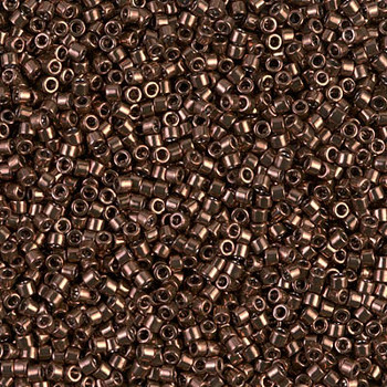 Delicas Size 11 Miyuki Seed Beads -- 460 Galvanized Dyed Rose Gold